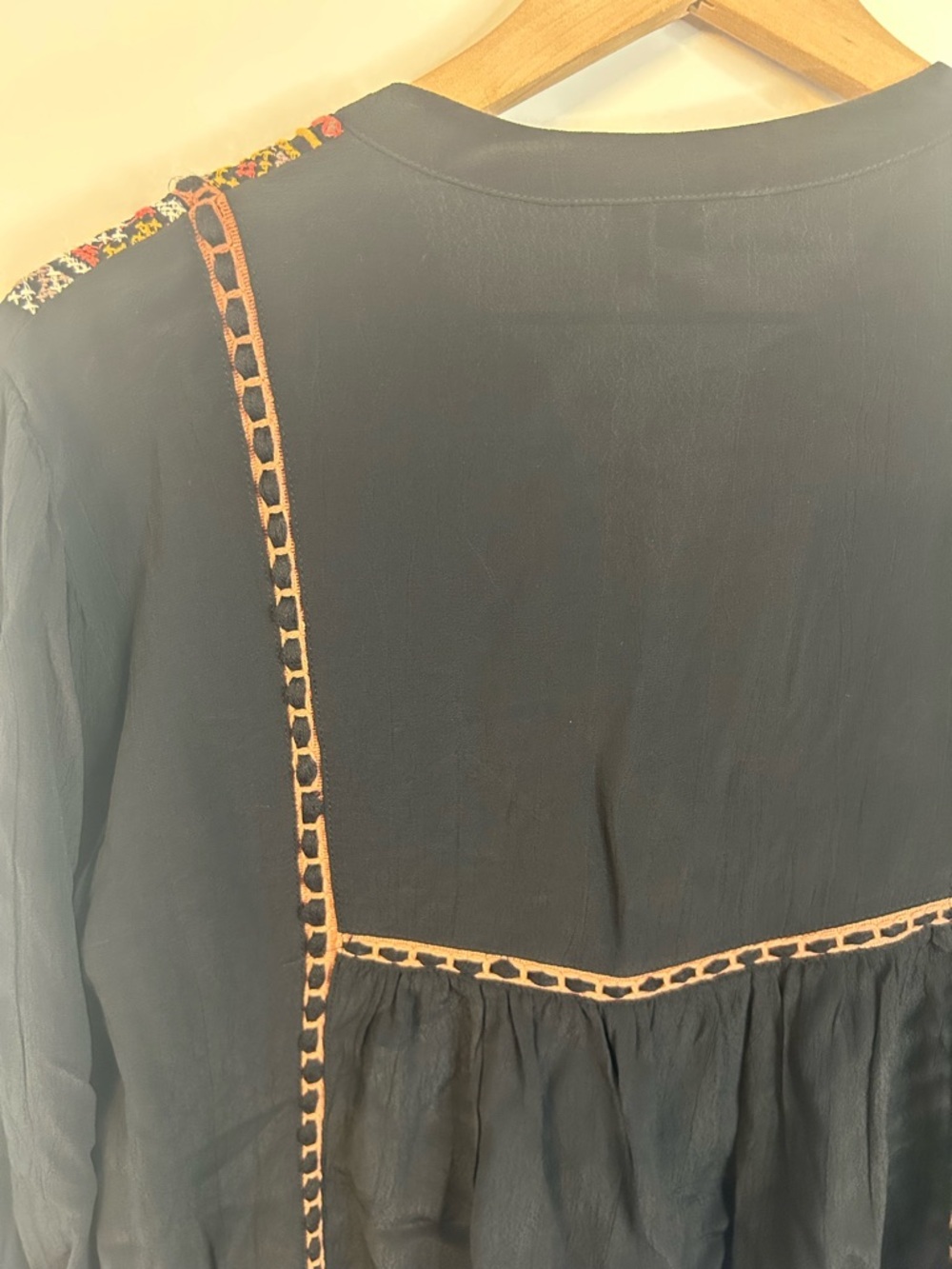 bl^nk London Women’s Black Lisi Embroidered Long Sleeve Blouse, Size Small - Picture 12 of 16